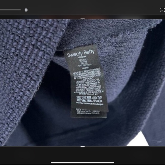 Sweaty Betty Restful Boucle Zip Through Jacket Women's XXL Blue NWT - Picture 7 of 8